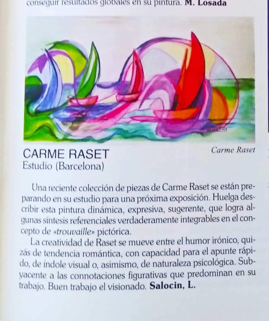 Critica d'una aquarel·la de la pintora Carme Raset